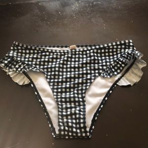 Blue checkered bikini bottoms